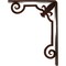 Ekena Millwork Fleur De Lis Wrought Iron Bracket, (Single center brace), Antiqued Copper 1 1/2"W x 5 1/2"D x 8"H BKTM01X05X08SFLACO - alternate 7